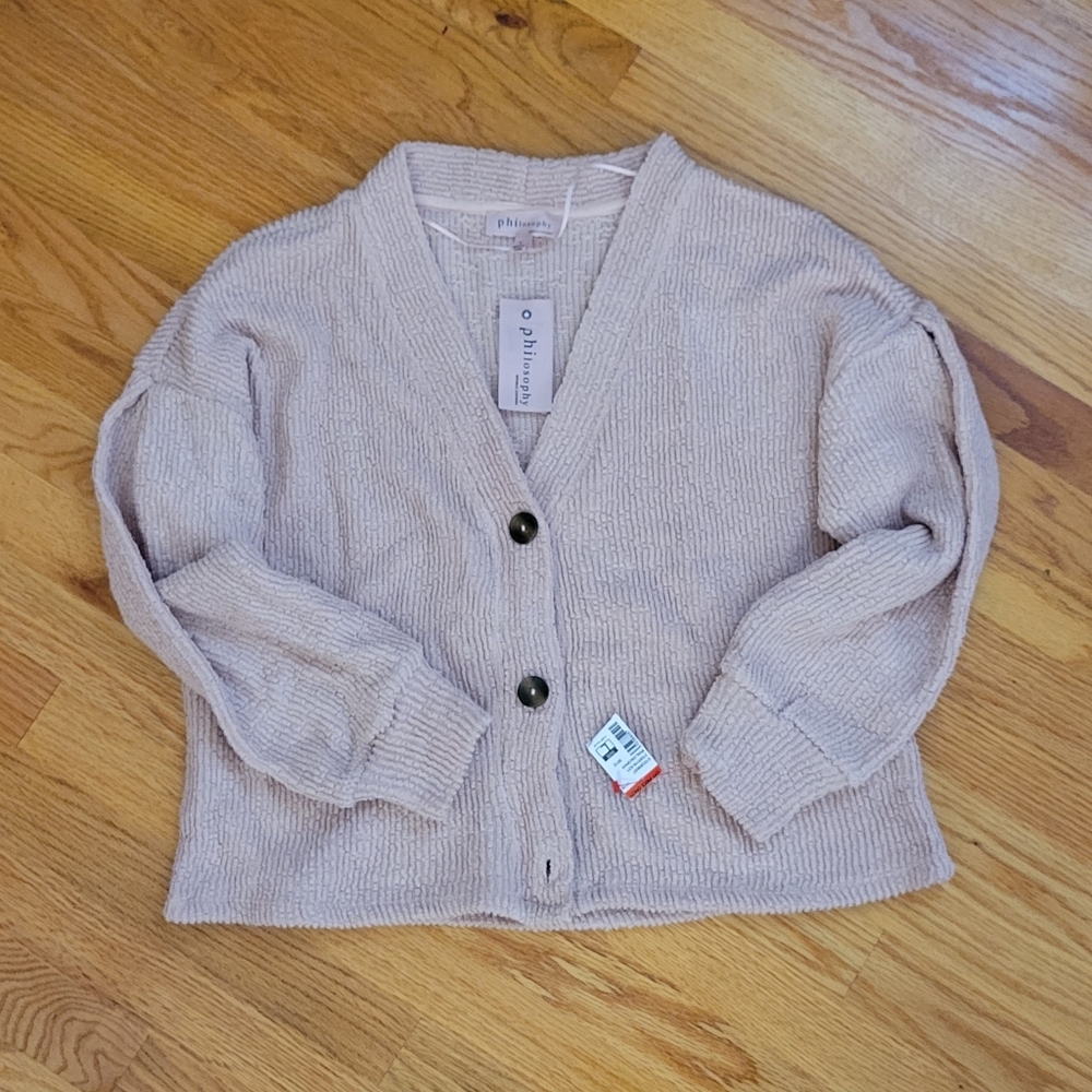 Nwt Philosophy button sweater sz lg